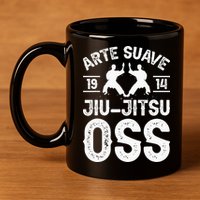 Arte Suave Jiu Jitsu Oss Brazilian Jew Jitsu 11oz C Handle Ceramic Mug