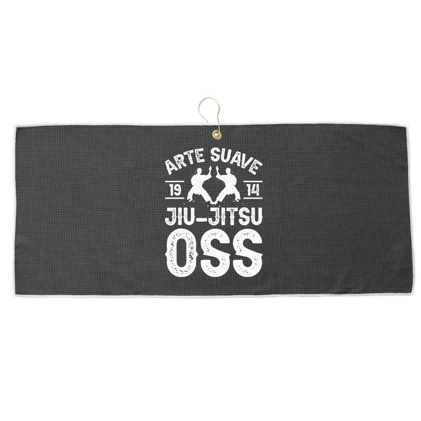 Arte Suave Jiu Jitsu Oss Brazilian Jew Jitsu Large Microfiber Waffle Golf Towel