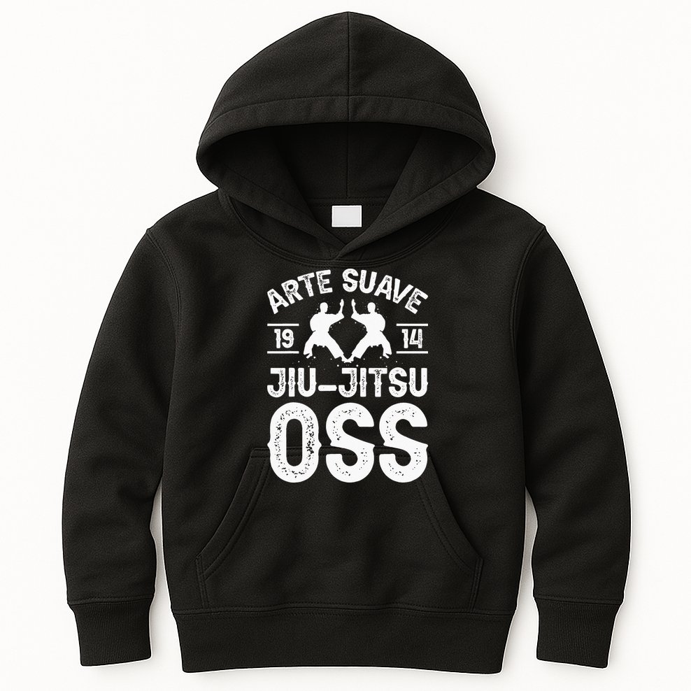 Arte Suave Jiu Jitsu Oss Brazilian Jew Jitsu Kids Hoodie
