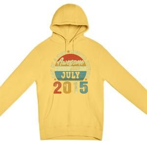 Awesome Since July 2015 8 Years Old 8th Birthday Gift Premium Pullover Hoodie