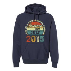 Awesome Since July 2015 8 Years Old 8th Birthday Gift Premium Hoodie