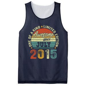 Awesome Since July 2015 8 Years Old 8th Birthday Gift Mesh Reversible Basketball Jersey Tank