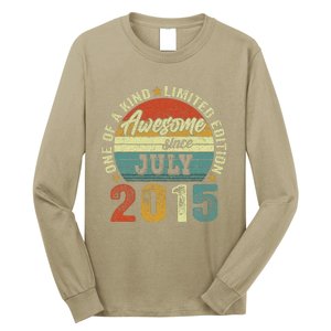 Awesome Since July 2015 8 Years Old 8th Birthday Gift Long Sleeve Shirt