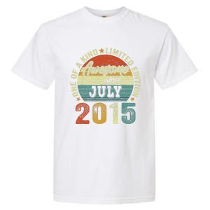 Awesome Since July 2015 8 Years Old 8th Birthday Gift Garment-Dyed Heavyweight T-Shirt