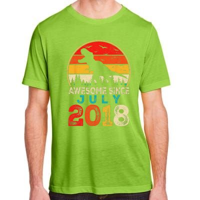 Awesome Since July 2018 5 Years Old 5th Birthday Dino Gift Adult ChromaSoft Performance T-Shirt