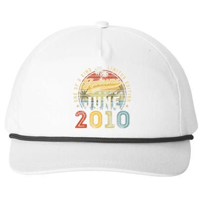 Awesome Since June 2010 Vintage 13th Birthday Party Retro Snapback Five-Panel Rope Hat