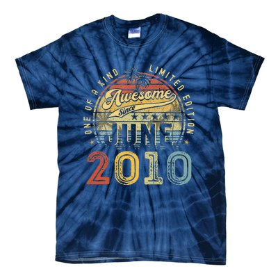 Awesome Since June 2010 Vintage 13th Birthday Party Retro Tie-Dye T-Shirt