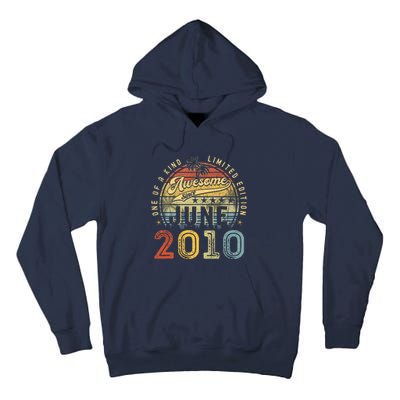 Awesome Since June 2010 Vintage 13th Birthday Party Retro Tall Hoodie