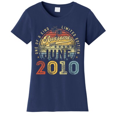 Awesome Since June 2010 Vintage 13th Birthday Party Retro Women's T-Shirt