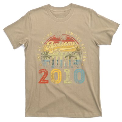 Awesome Since June 2010 Vintage 13th Birthday Party Retro T-Shirt