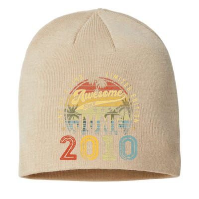 Awesome Since June 2010 Vintage 13th Birthday Party Retro Sustainable Beanie