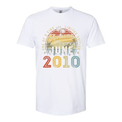 Awesome Since June 2010 Vintage 13th Birthday Party Retro Softstyle CVC T-Shirt