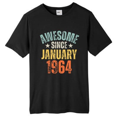 Awesome Since January 1964 60 Years Old 60th Birthday Tall Fusion ChromaSoft Performance T-Shirt