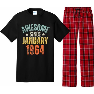 Awesome Since January 1964 60 Years Old 60th Birthday Pajama Set