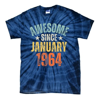 Awesome Since January 1964 60 Years Old 60th Birthday Tie-Dye T-Shirt