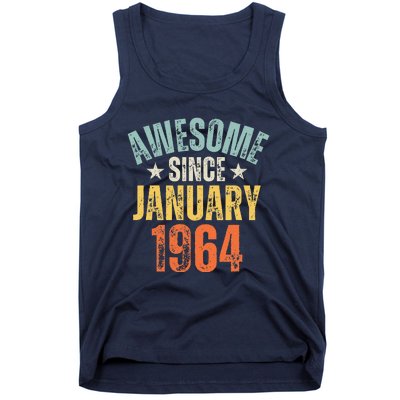 Awesome Since January 1964 60 Years Old 60th Birthday Tank Top