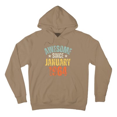 Awesome Since January 1964 60 Years Old 60th Birthday Hoodie