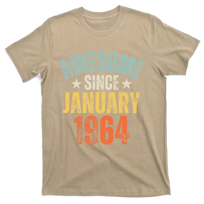 Awesome Since January 1964 60 Years Old 60th Birthday T-Shirt