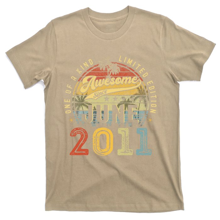 Awesome Since June 2011 Vintage 12th Birthday Party Retro T-Shirt