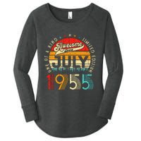 Awesome Since July 1955 Limited Edition 68th Birthday Women's Perfect Tri Tunic Long Sleeve Shirt