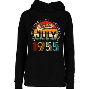 Awesome Since July 1955 Limited Edition 68th Birthday Womens Funnel Neck Pullover Hood