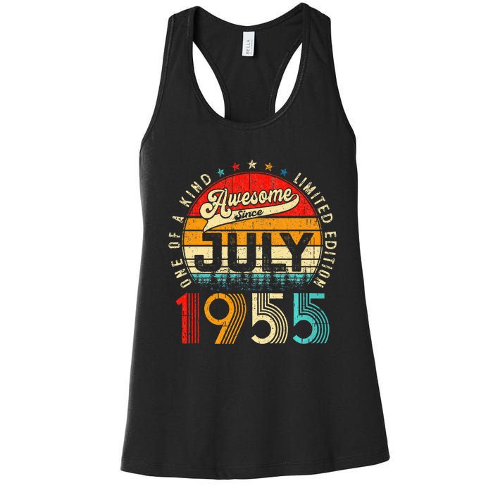 Awesome Since July 1955 Limited Edition 68th Birthday Women's Racerback Tank