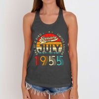 Awesome Since July 1955 Limited Edition 68th Birthday Women's Knotted Racerback Tank