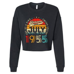 Awesome Since July 1955 Limited Edition 68th Birthday Cropped Pullover Crew