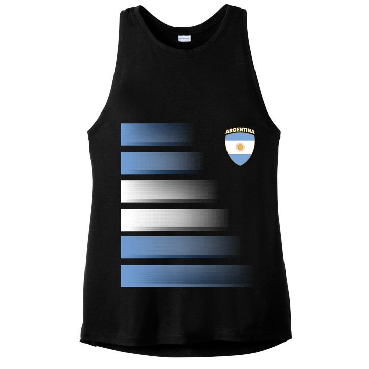 Argentina Soccer Jersey Football Argentina Soccer Pullover Hoodie Ladies PosiCharge Tri-Blend Wicking Tank
