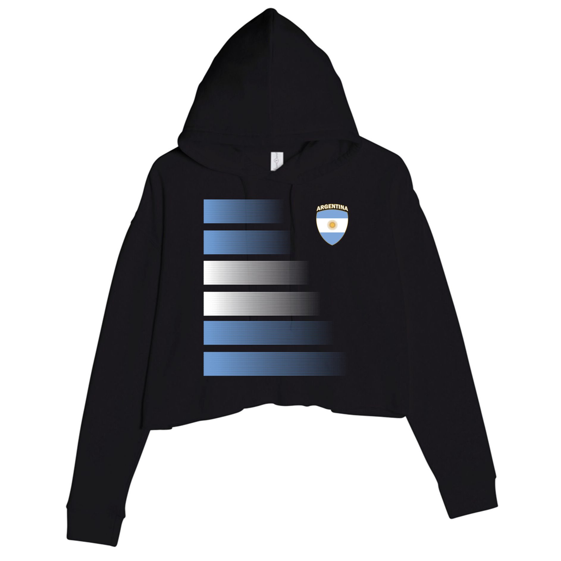 Argentina Soccer Jersey Football Argentina Soccer Pullover Hoodie Crop Fleece Hoodie
