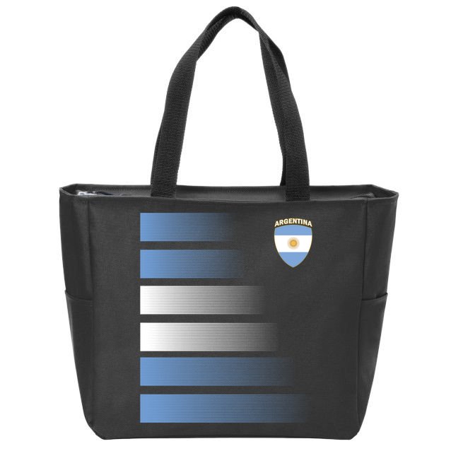 Argentina Soccer Jersey Football Argentina Soccer Pullover Hoodie Zip Tote Bag