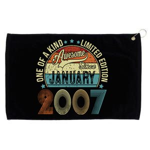 Awesome Since January 2007 Funny Gift 16 Year Old 16th Birthday Cute Gift Grommeted Golf Towel