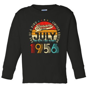 Awesome Since July 1956 Limited Edition 67th Birthday Toddler Long Sleeve Shirt