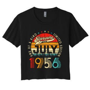 Awesome Since July 1956 Limited Edition 67th Birthday Women's Crop Top Tee