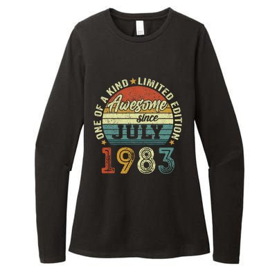 Awesome Since July 1983 40 Year Old 40th Birthday Gifts Womens CVC Long Sleeve Shirt