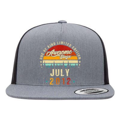 Awesome Since July 2012 11 Years Old 11th Birthday Gifts Flat Bill Trucker Hat