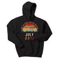 Awesome Since July 2012 11 Years Old 11th Birthday Gifts Kids Hoodie