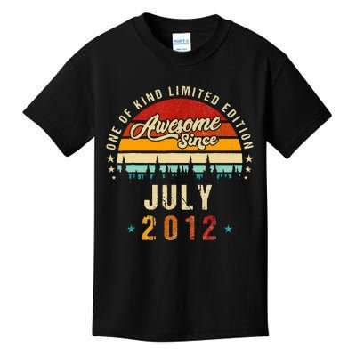 Awesome Since July 2012 11 Years Old 11th Birthday Gifts Kids T-Shirt