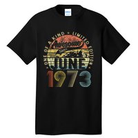 Awesome Since June 1973 Vintage 50th Birthday Gift For Women Tall T-Shirt