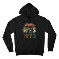 Awesome Since June 1973 Vintage 50th Birthday Gift For Women Tall Hoodie