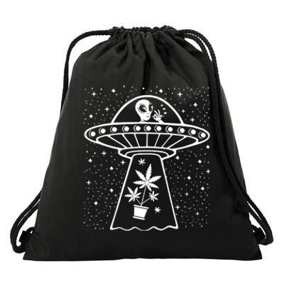 Alien Smoking Joint Drawstring Bag