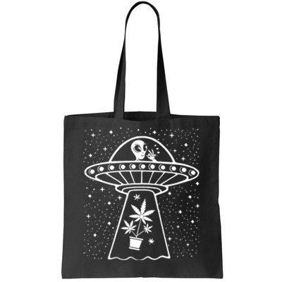 Alien Smoking Joint Tote Bag