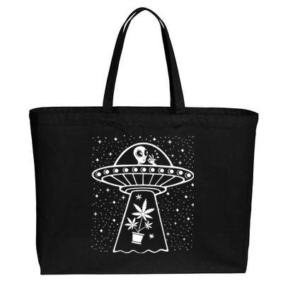 Alien Smoking Joint Cotton Canvas Jumbo Tote