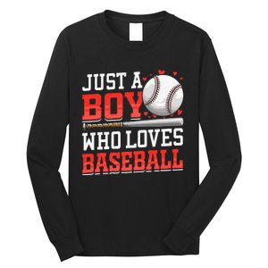 American Sport Just A Who Loves Baseball Long Sleeve Shirt