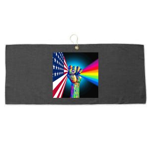 American Social Justice Great Gift Large Microfiber Waffle Golf Towel