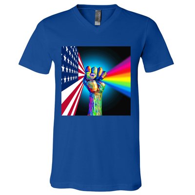 American Social Justice Great Gift V-Neck T-Shirt