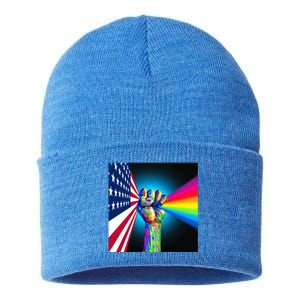 American Social Justice Great Gift Sustainable Knit Beanie