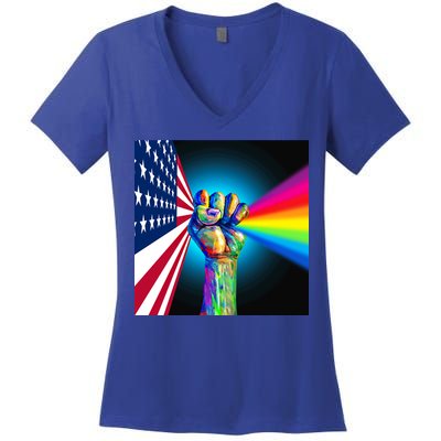 American Social Justice Great Gift Women's V-Neck T-Shirt
