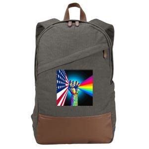 American Social Justice Great Gift Cotton Canvas Backpack