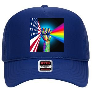 American Social Justice Great Gift High Crown Mesh Back Trucker Hat